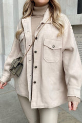 Stone Pocket Oversized Brushed Shacket - Caley