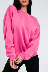 Pink Oversized Sweatshirt - Tesse