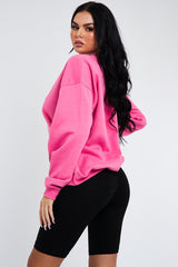 Pink Oversized Sweatshirt - Tesse