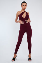 White Knot Strap Slinky Jumpsuit - Imani