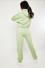 Mint Cropped Oversized Hoodie and Joggers Co-ord - Karenza