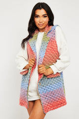 Multi Chunky Knit Sleeveless Shacket - Shanya