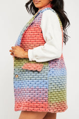 Multi Chunky Knit Sleeveless Shacket - Shanya