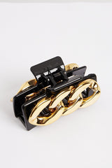 Black Gold Chain Link Hair Clip - Tailynn-Clips