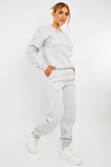 Grey 'Lazy Girls Club' Slogan Joggers - Sahra
