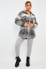 Grey Chunky Knit Shacket - Ellajane