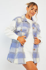 Blue Check Sleeveless Shacket - Brittanie