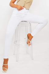 White Skinny Stretch Denim Jeans - Maeva