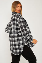 Black Checked Pocket Front Shirt - Haily