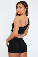 Black Micro Mini Cycling Shorts - Akira