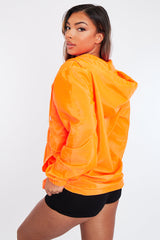 Orange Shell Zip Up Windbreaker - Ginnie