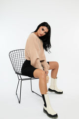 Sand Cropped Sweatshirt - Kieva