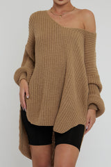 Camel Knit Oversized Jumper - Darci