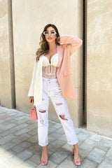 White Extremely Ripped Denim Mom Jeans - Ellynor-Jeans