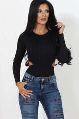 Diya Black Cut Out Bodysuit