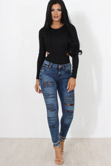 Diya Black Cut Out Bodysuit