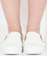 White Snakeskin Skater - Sophie