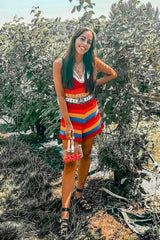 Multi Coloured Crochet Playsuit - Aayah