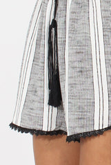 Stripe Off The Shoulder Playsuit - Abigail