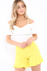 Yellow Frill Shorts - Abi