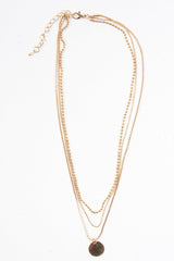Gold Ball Chain Pendant Necklace - Frayda