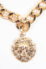 Gold Chunky Chain Lion Pendant Necklace - Jeslie