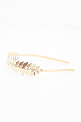 Gold Leaf Detail Metal Hairband - Kaylina