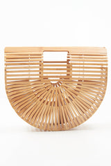 Tan Bamboo Beach Bag - Nahia