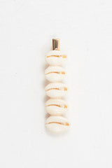Gold Shell Detail Crocodile Barrette - Ignacia