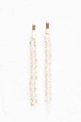 Clear Crystal Embellished Pack of 2 Hair Clips - Patrice