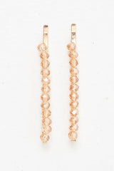 Gold Crystal Embellished Pack of 2 Hair Clips - Patrice