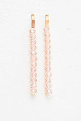 Pink Crystal Embellished Pack of 2 Hair Clips - Patrice