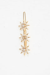 Gold Star Detail Diamante Embellished Hair Clip - Kymari