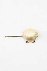 Gold Shell Detail Hair Clip - Telitha