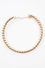 Gold Twisted Rope Choker Necklace - Lulia