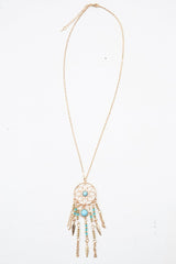 Gold Dream Catcher Detail Necklace - Zakya
