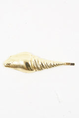 Gold Sea Shell Detail Hair Clip - Railey