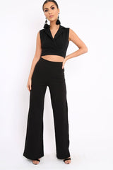 Black Cropped Blazer - Achsah