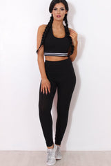 Geran Black Ribbed Two Piece Set