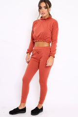 Rust Frill Hem Tracksuit - Adah