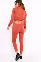 Rust Frill Hem Tracksuit - Adah