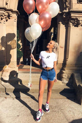 White Sagittarius Star Sign T-Shirt - Adalee