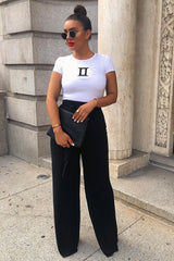 White Gemini Star Sign T-Shirt - Adalee