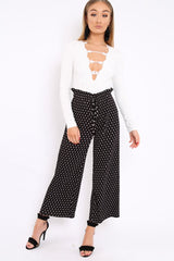 White Embroidered Print Bodysuit - Addilee