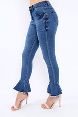 Denim Flared Jeans - Adaleine