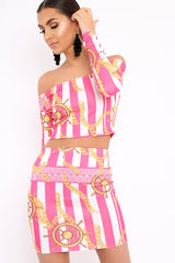 Fuchsia Chain Print Set - Adrie