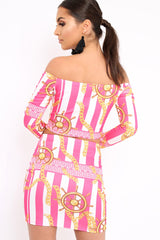 Fuchsia Chain Print Set - Adrie