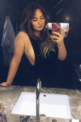 Black Side Boob Bodysuit - Adrionna