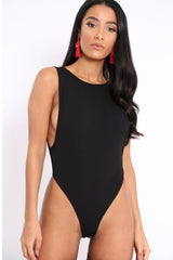 Black Side Boob Bodysuit - Adrionna