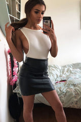 White Side Boob Bodysuit - Adrionna